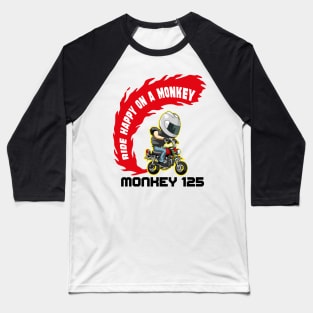 Ride Happy on a Monkey Baseball T-Shirt